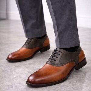 Florsheim Markham Limited Brown/Navy Dress Shoes 8.5D